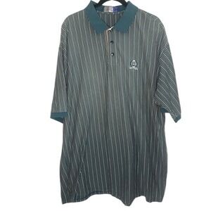Vintage 90's Descente Hacienda Golf‎ Club Diamond Jubilee Striped Golf Polo XXL
